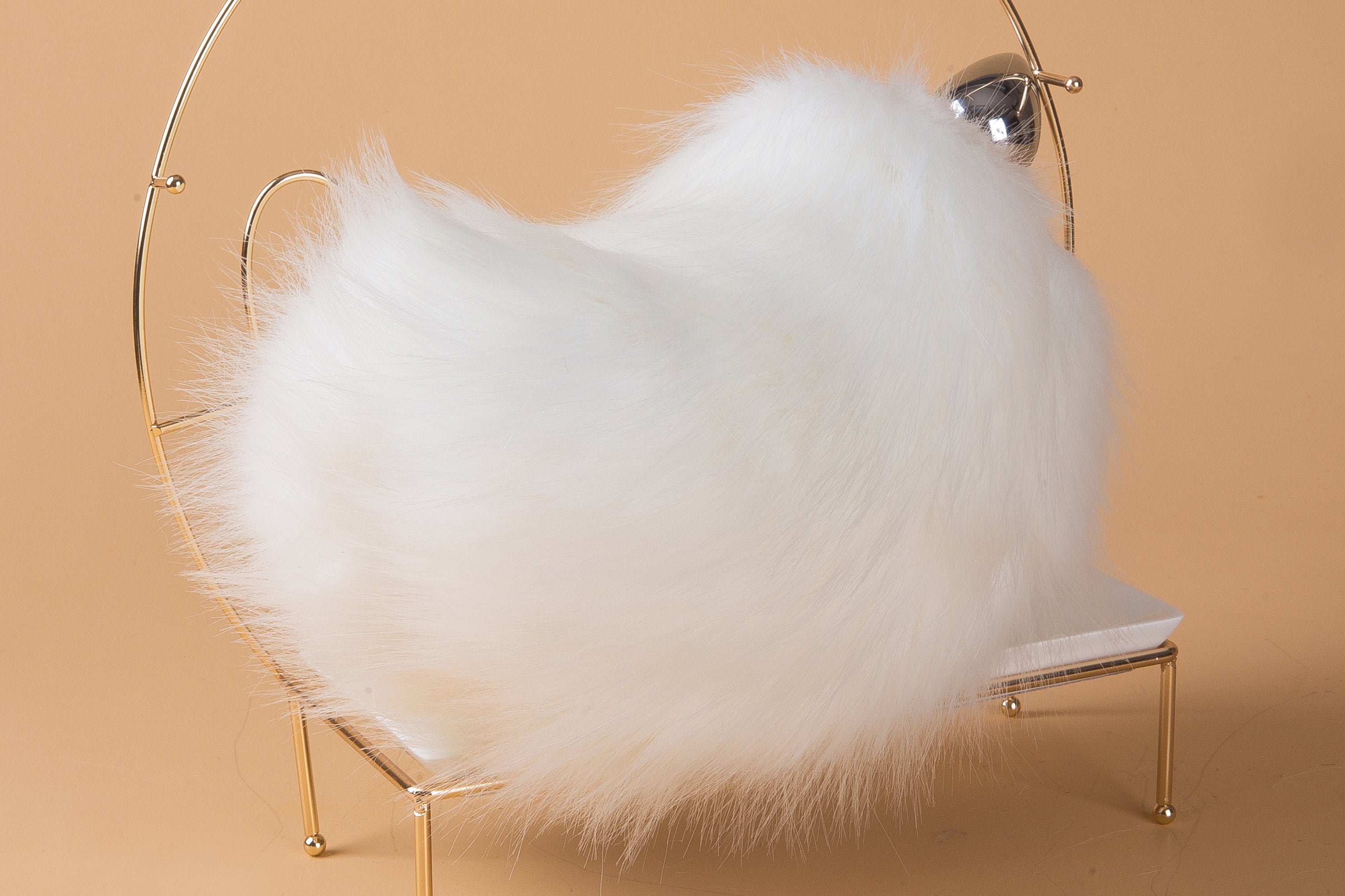 faux fur white bunny tail plug and ear set neko cosplay anime cosplay neko ear and tail kitten play rabbit tail butt plug and ear set