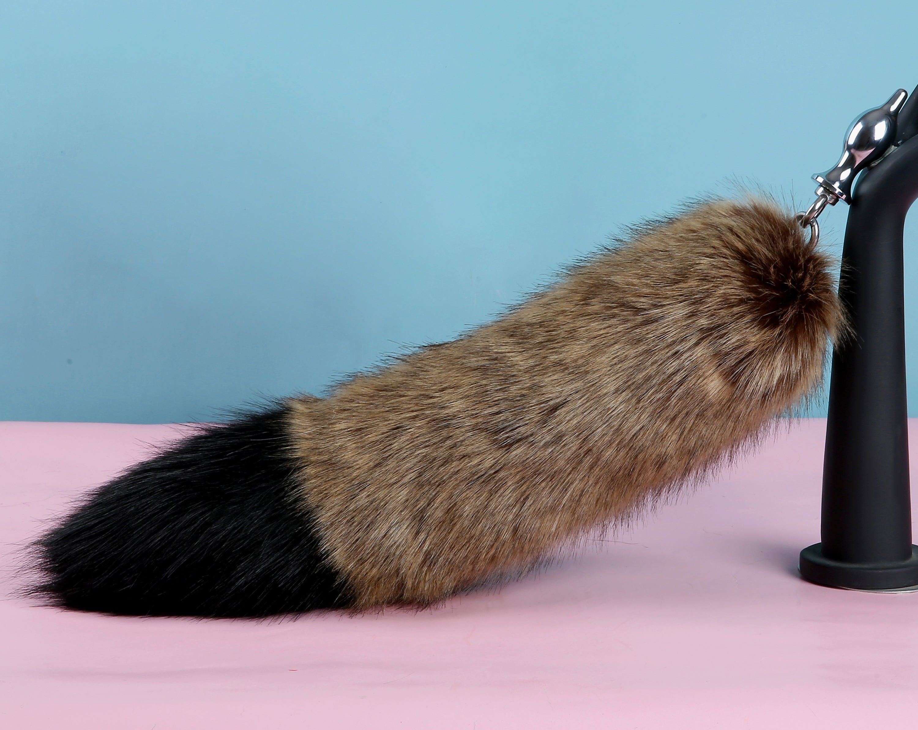 fluffy tug tail plug and ear set fluffy fox tail butt plug and ear set wolf tail buttplug fluffy cat tail plug sex toy bdsm petplay