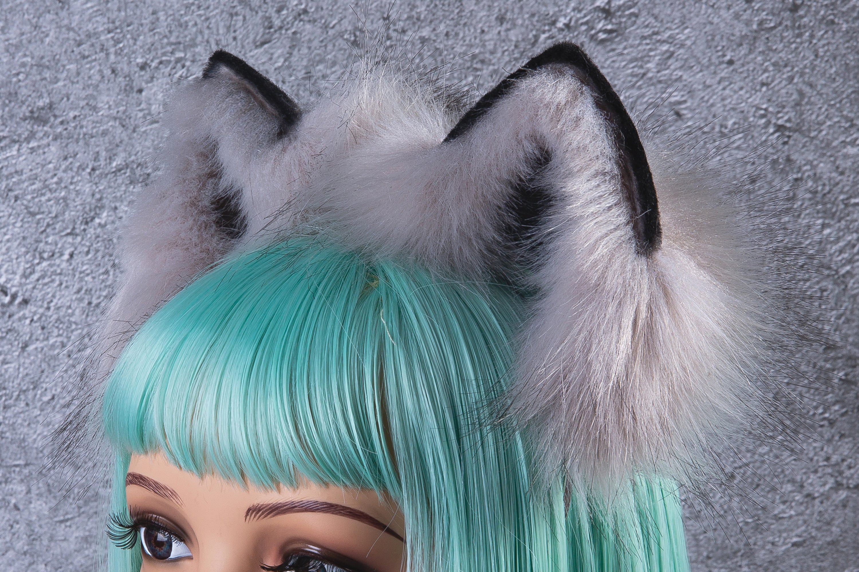 fox set gray fox tail plug and ear wolf tail buttplug and ear neko cosplay animal ear kitten play tail butt plug anal sex toy bdsm