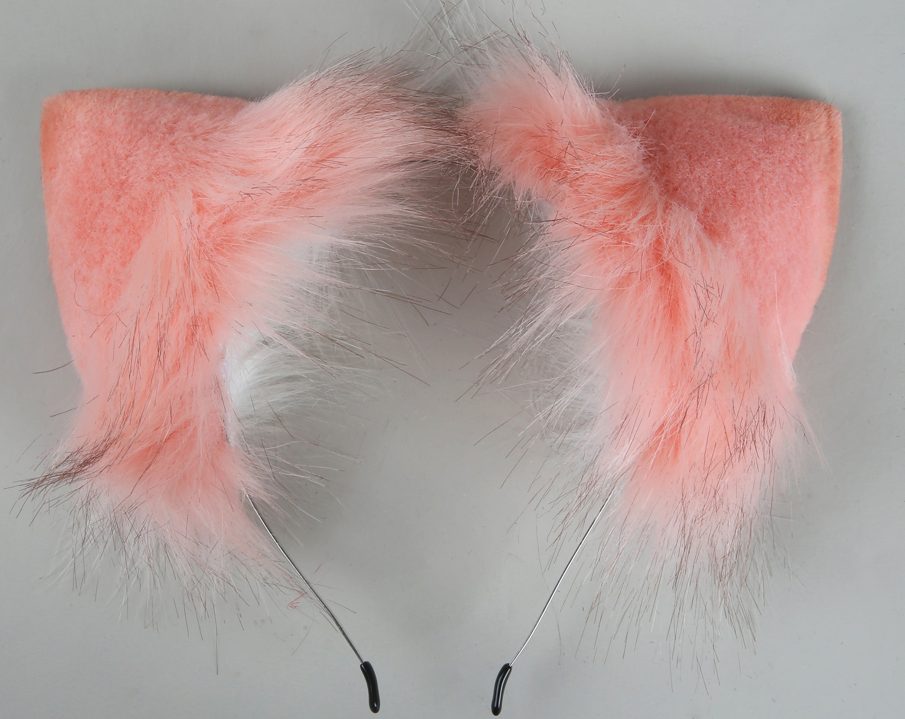 fox tail plug and ear set pink white fox ear wolf tail butt plug tail buttplug petplay sextoy detach anal plug tail kittenplay ear