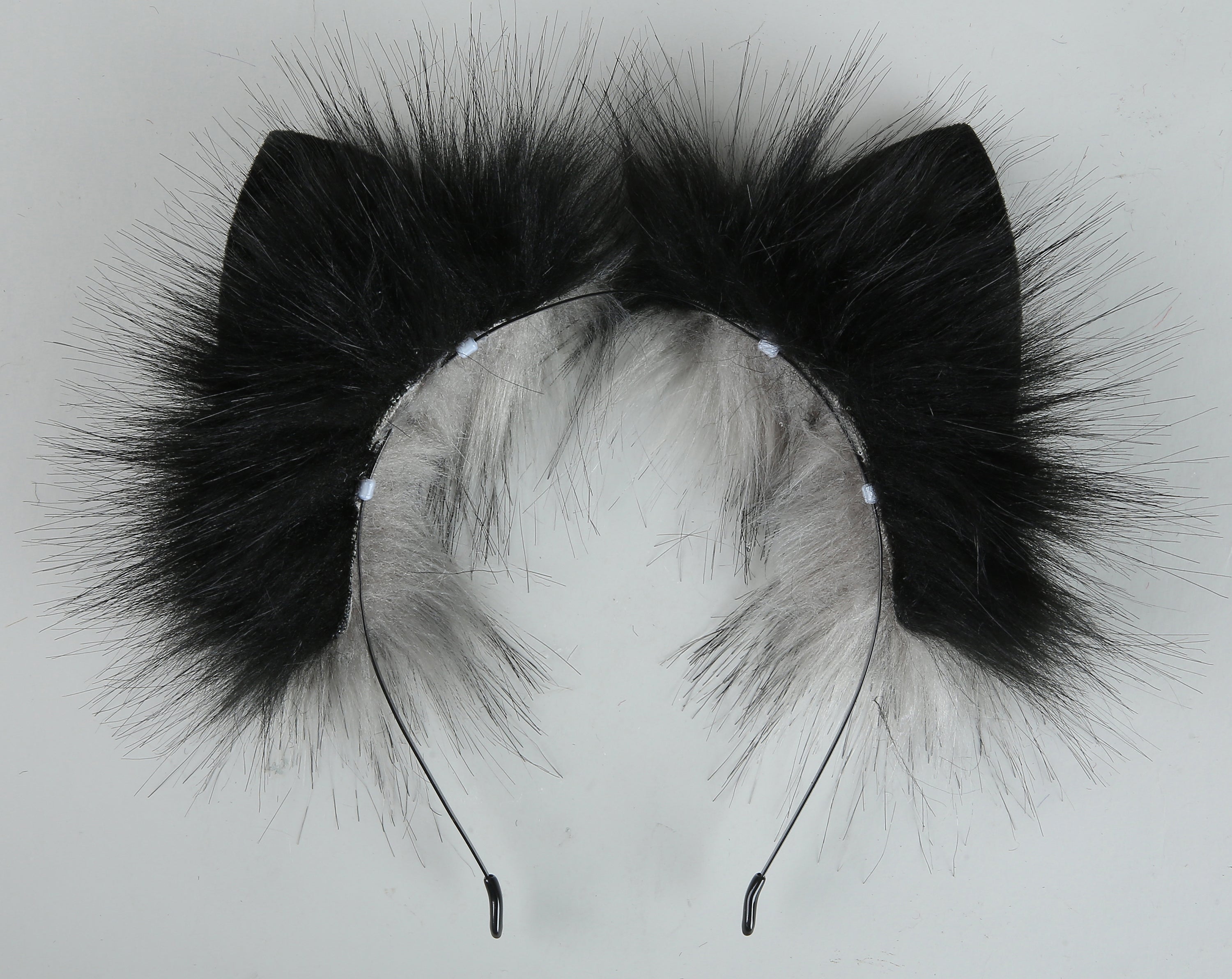 gray black fluffy fox tail plug and ear set wolf tail butt plug tail buttpluganime cosplay earpetplay kitten tail plug anal sextoy