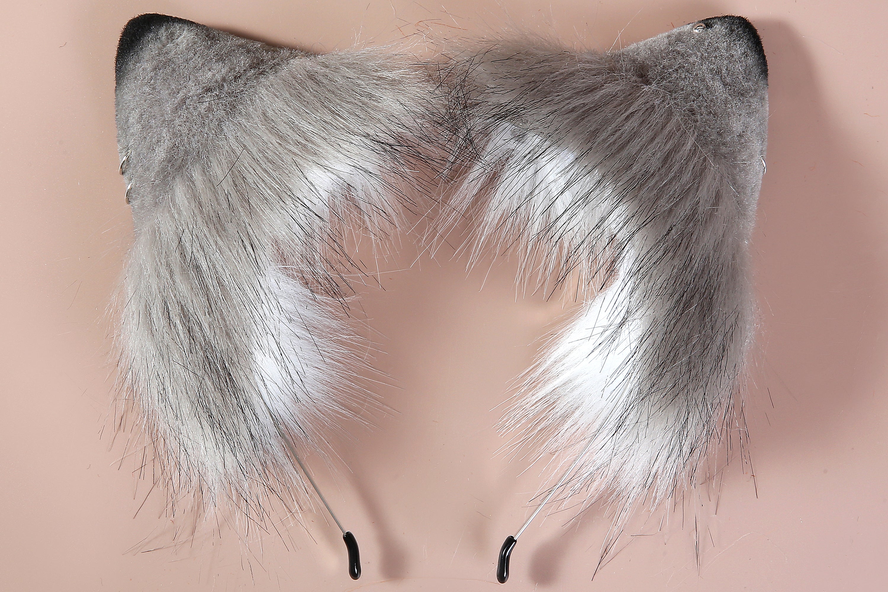 grey fox tail plug and ear set fox ear and tail butt plug wolf tail buttplug with tails sextoy anime cosplay ear and tail set petplay mature