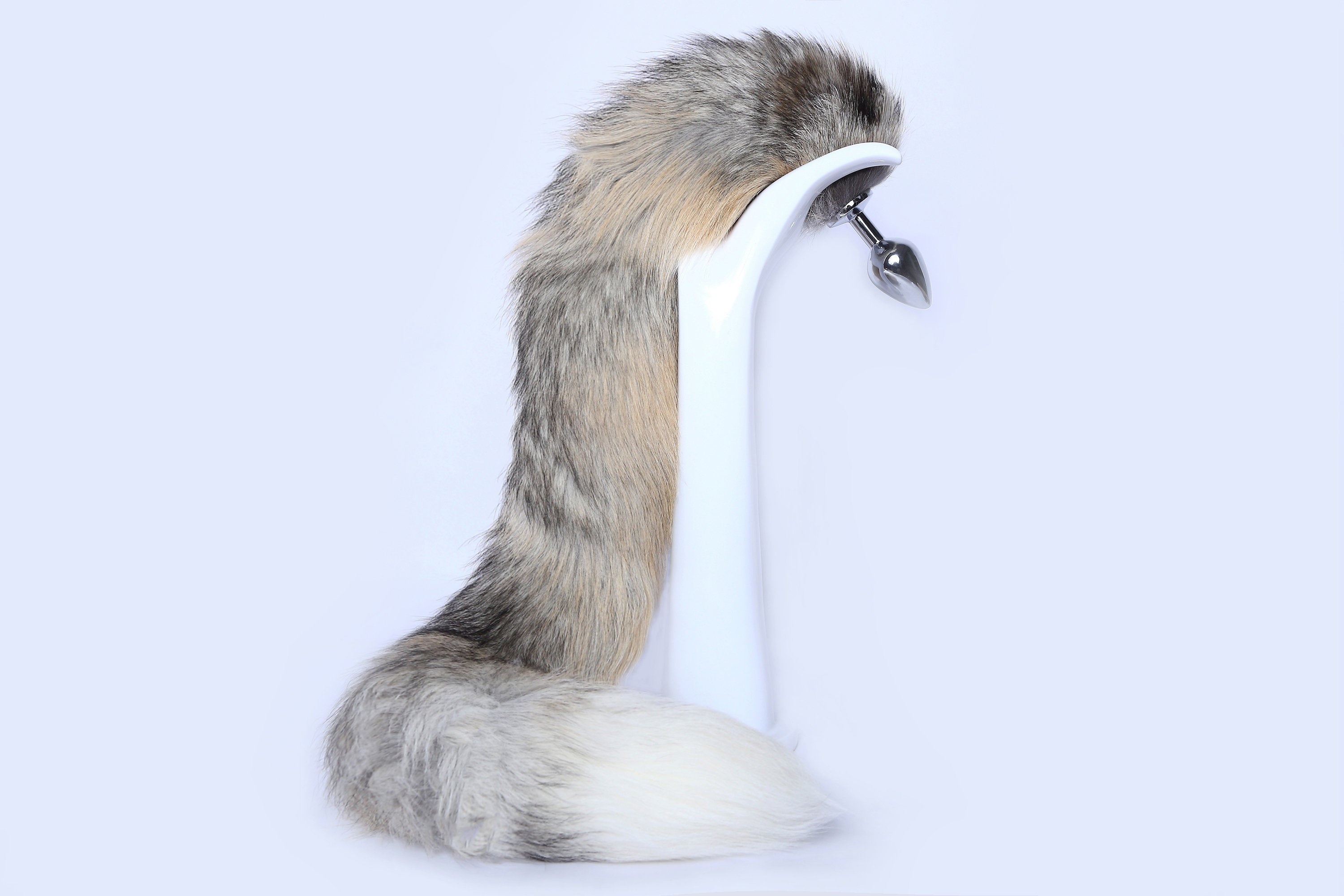 real fox tail plug long-fox tail butt plug tail bdsm-fox dildo tail-couple sex toy-fox fur tail plug-anal plug wedding butt plug sexy