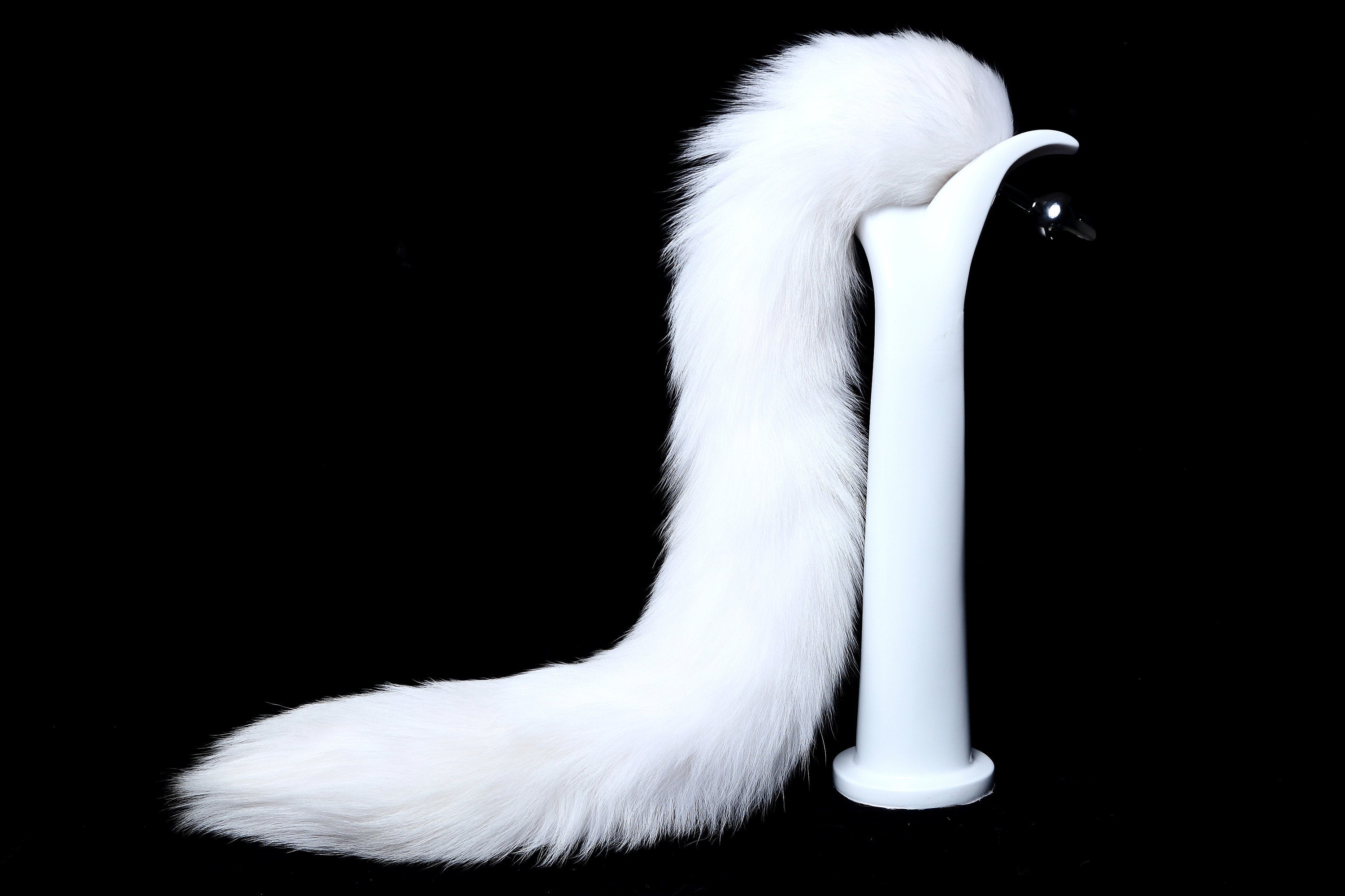 white real fox tail plug long tail butt plug tail bdsmanal plug real fur butt plug fox dildo analplug anime cosplay ass plug sex toy