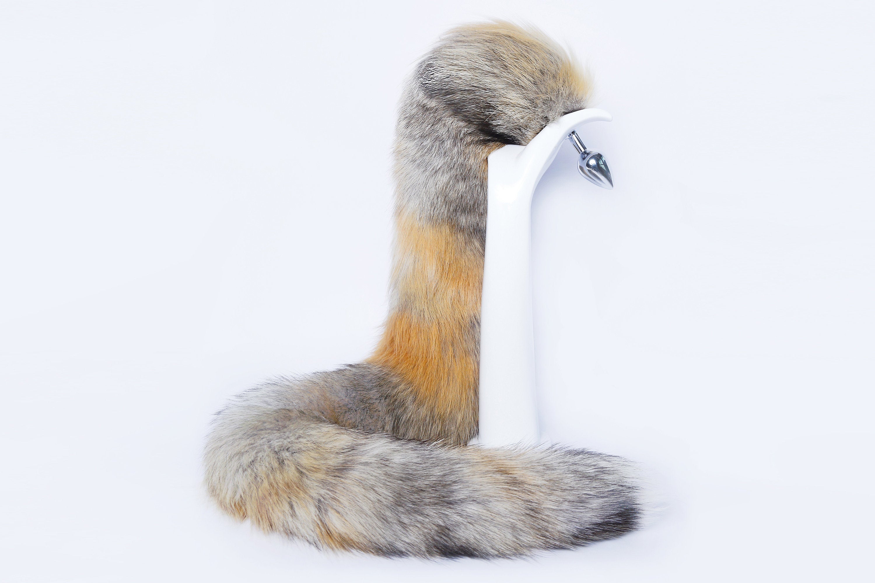 long real fox tail plug brown fox fur tail butt plug tail bdsm fox dildo long sextoy anal plug fox costume ddlg neko cosplay sex toy