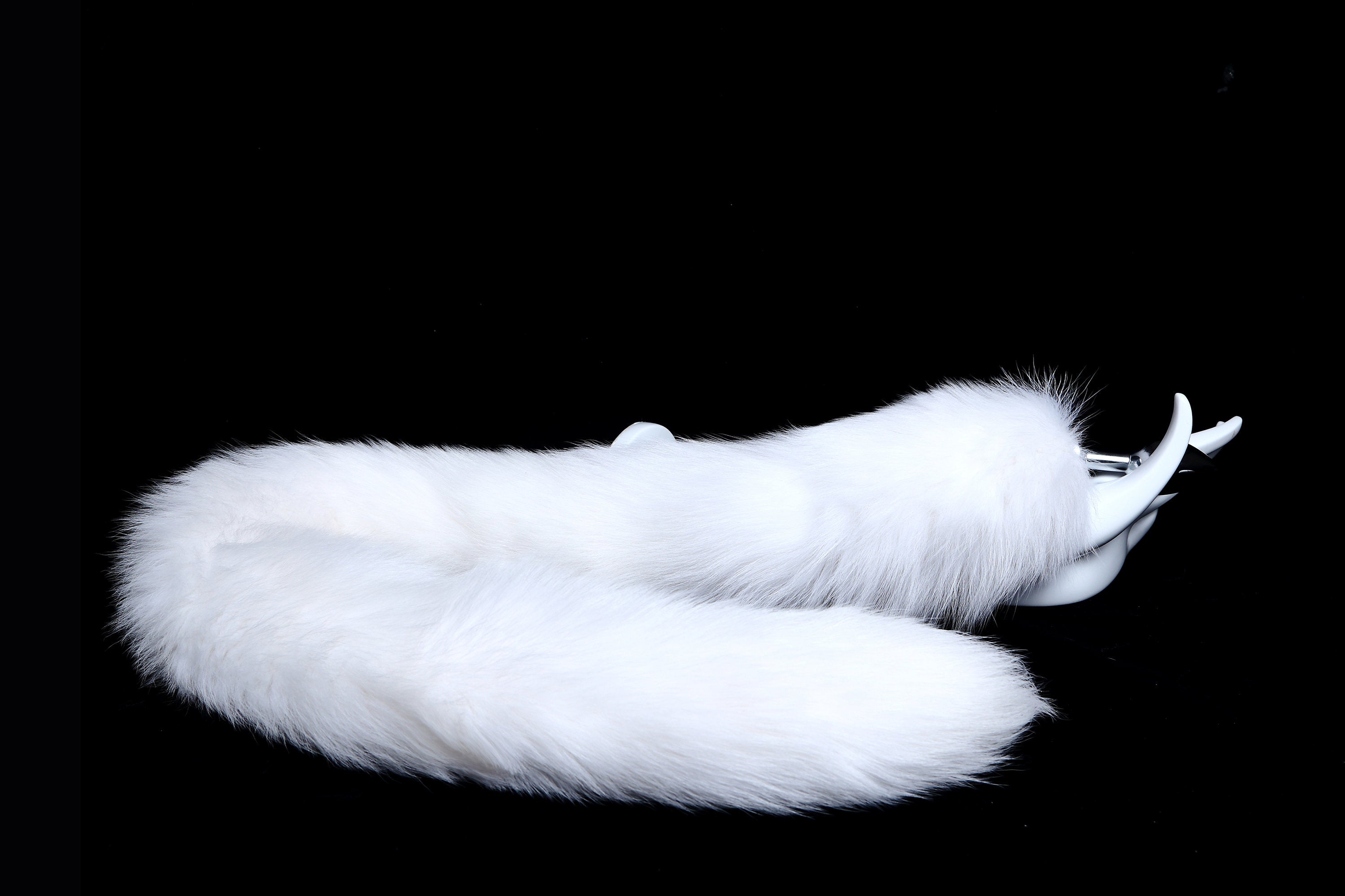 long tail butt plug tail white real fox tail plug fox dildo anal plug fox fur tail plug bdsm tail fox costume ddlg cosplay sex toy