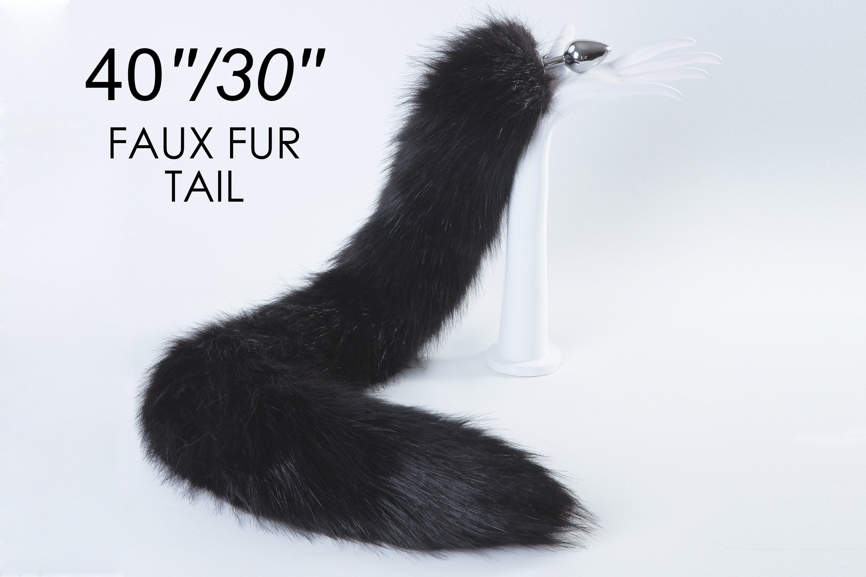 faux fur tail butt plug black wolf dildo long fox tail plug sex toy butt plug tail buttplug anal plug bdsm sextoy anime cosplay ddlg