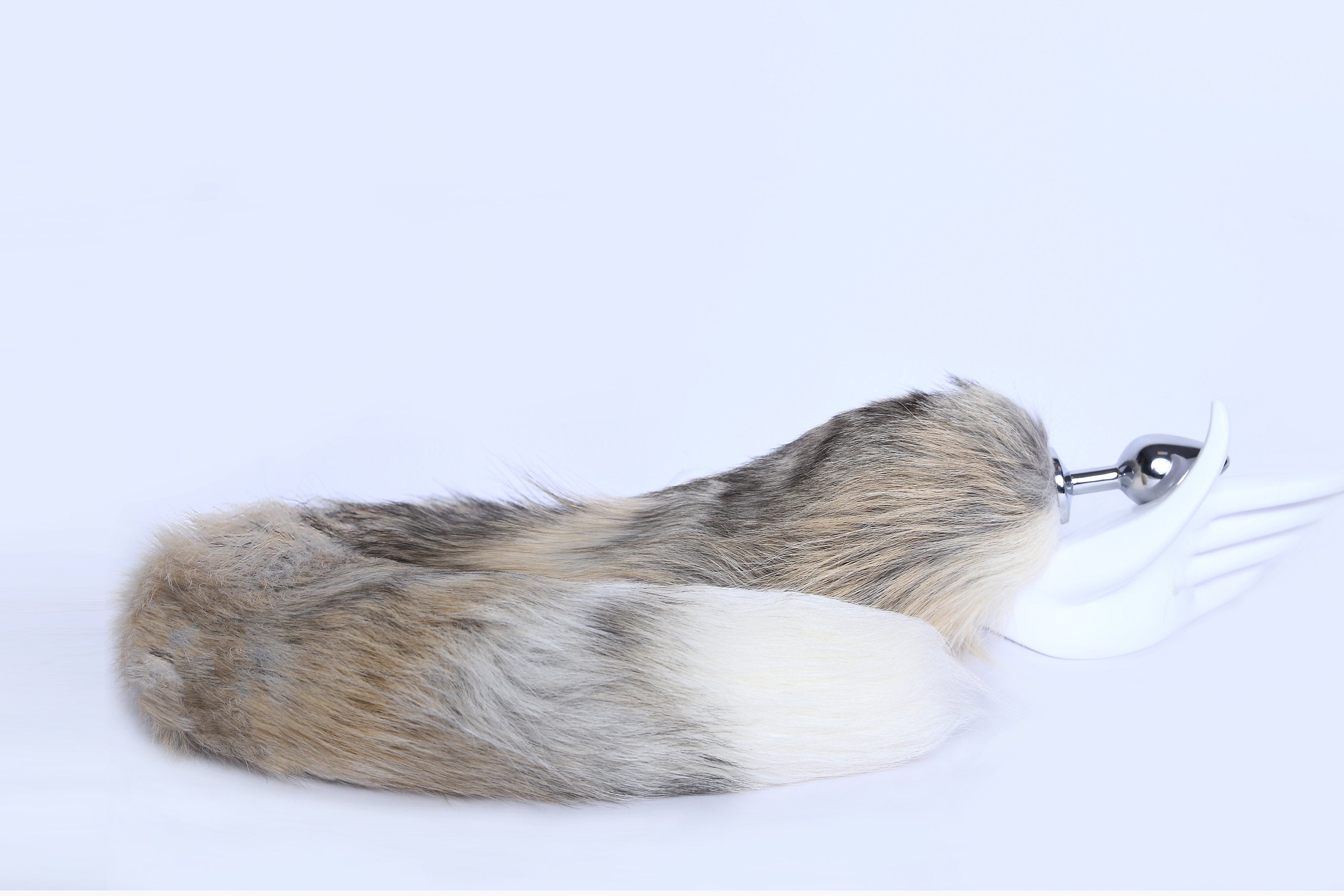 real fox tail plug long-fox tail butt plug tail bdsm-fox dildo tail-couple sex toy-fox fur tail plug-anal plug wedding butt plug sexy