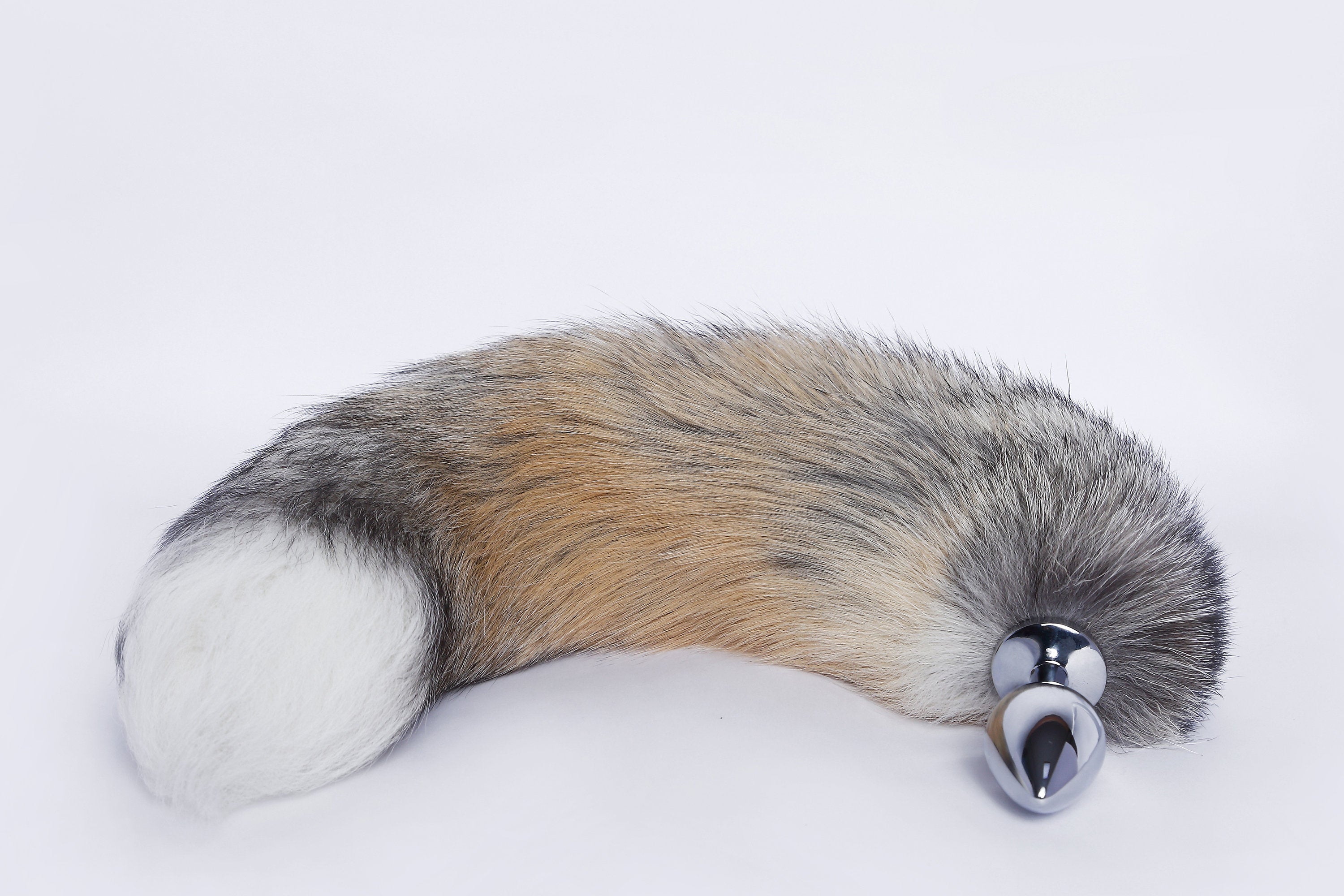 short real fox tail plug brown real fur tail butt plug tail anal plug ass bdsm fox dildo ddlg costume anime cosplay sex toy bondage