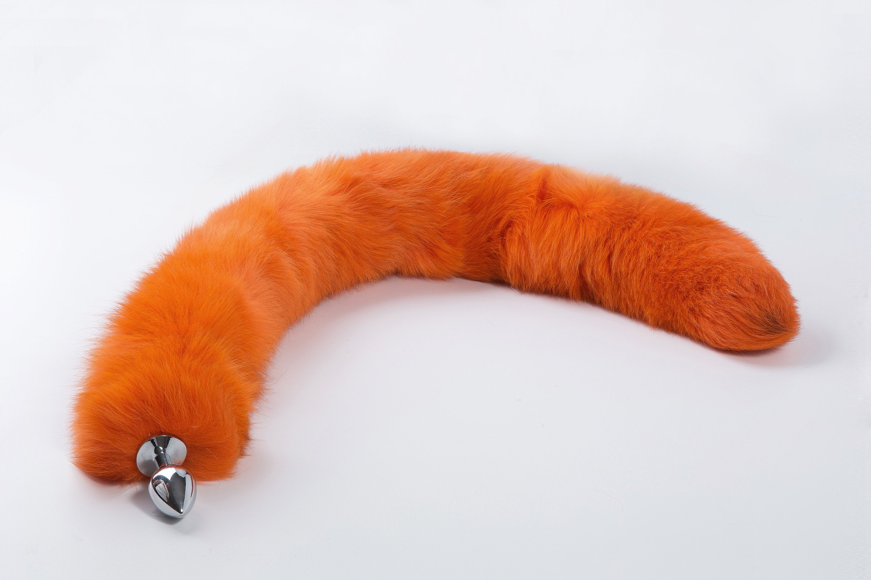 orange long tail butt plug tail real fox tail plug wolf dildo bdsm tail buttplug anime cosplay anal plug ddlg couple sex toy bondage