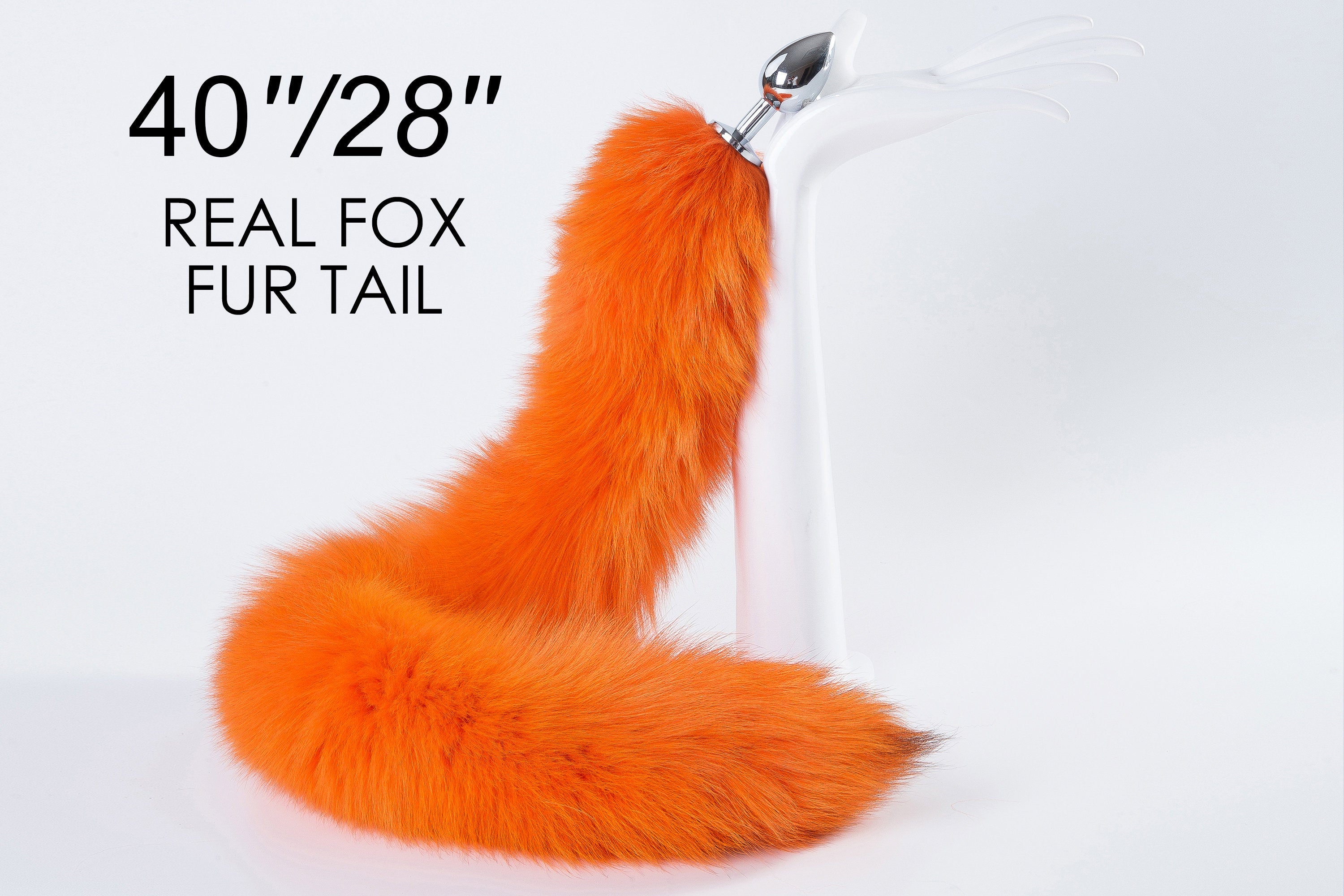 orange long tail butt plug tail real fox tail plug wolf dildo bdsm tail buttplug anime cosplay anal plug ddlg couple sex toy bondage