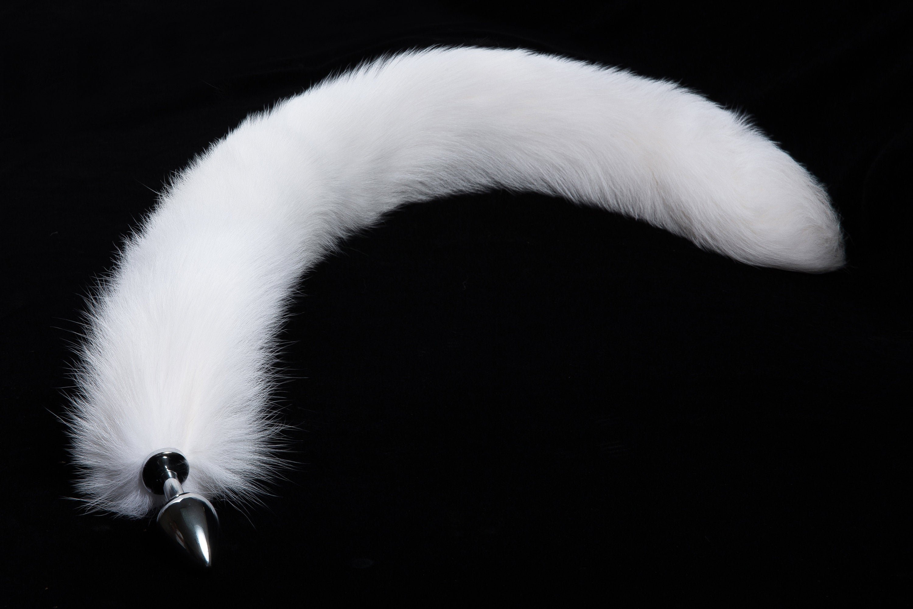 long fox tail butt plug tail white real fox tail plug sextoy kitten cosplay anime sex toy bondage cat tail buttplug bdsm wolf dildo