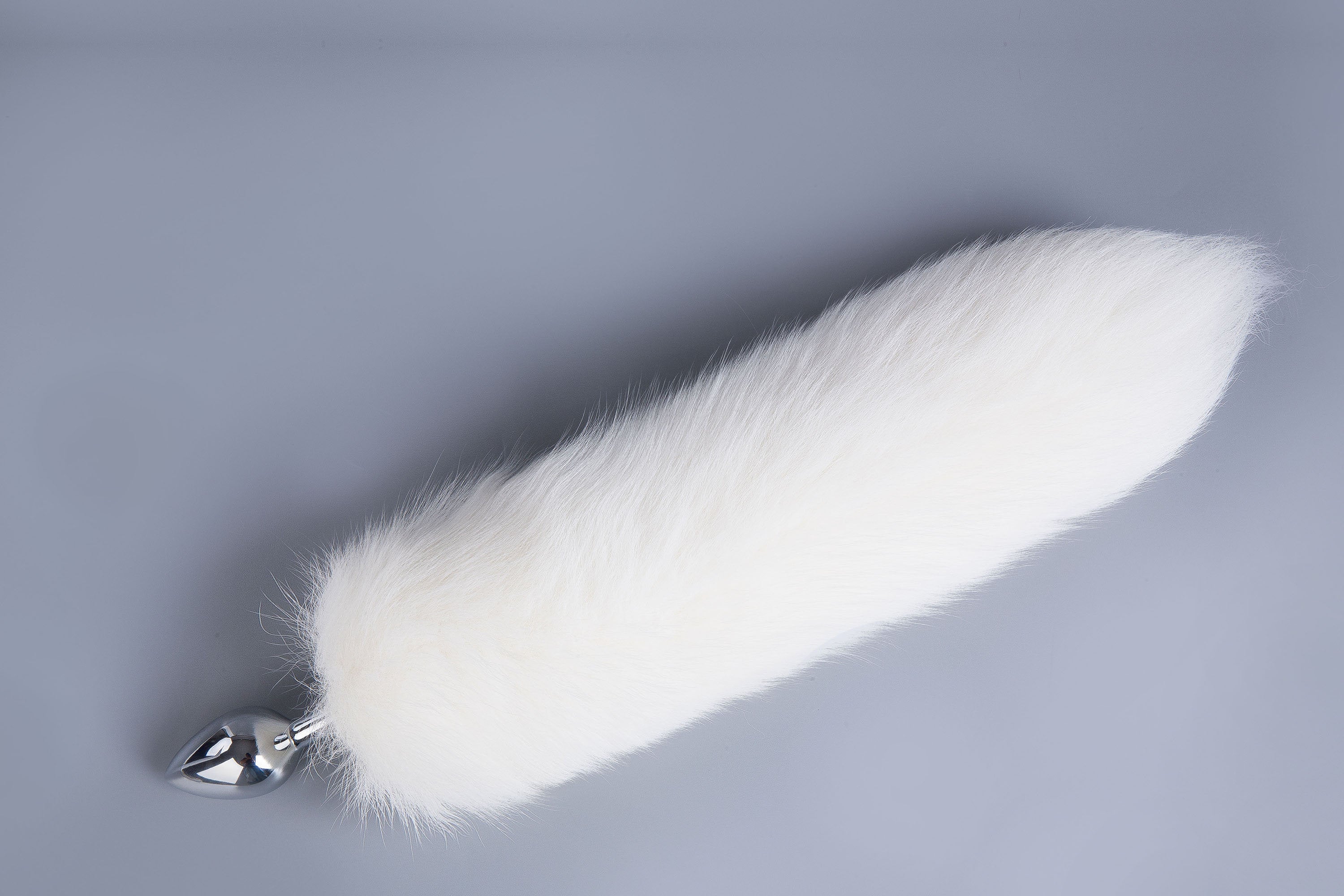 white real fox tail plug tail anal plug bdsm tail butt plug fox real fur butt plug anal tail but plug tail cat fox didlo ddlg sex toy