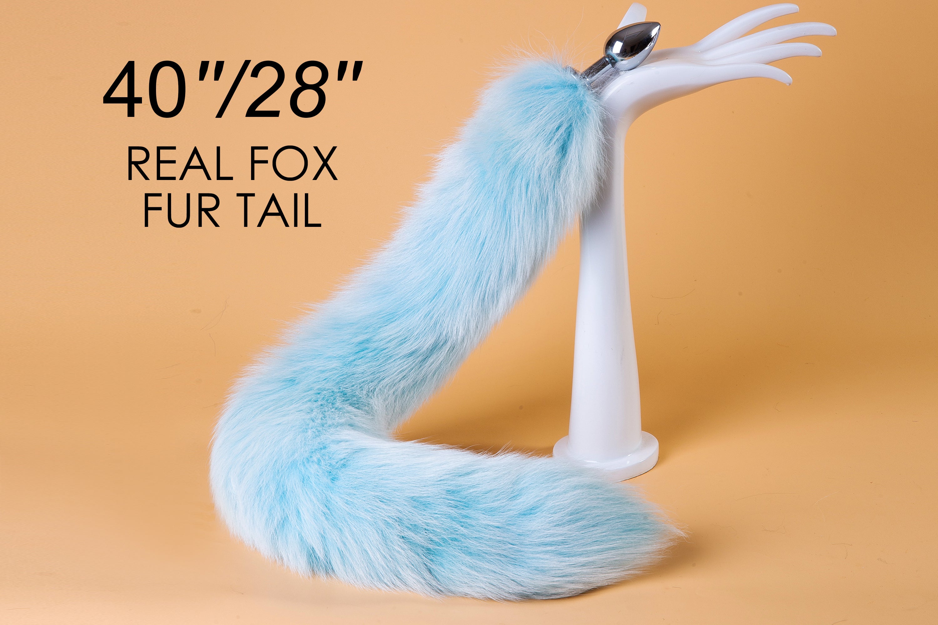 light blue tail butt plug fox tail buttplug tail bdsm real fox tail plug wolf tail sextoy anal plug wolf dildo anime cosplay sex toy