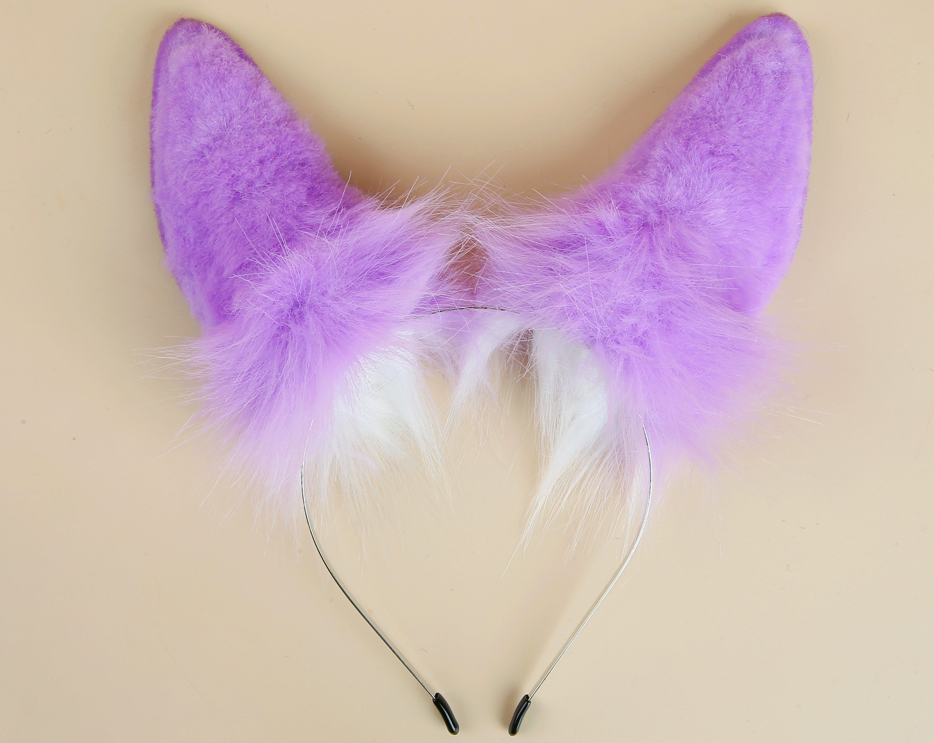 light purple white bunny tail plug and ear set rabbit tail butt plug and ear neko cosplay anime sextoy bunny ear and tail buttplug petplay