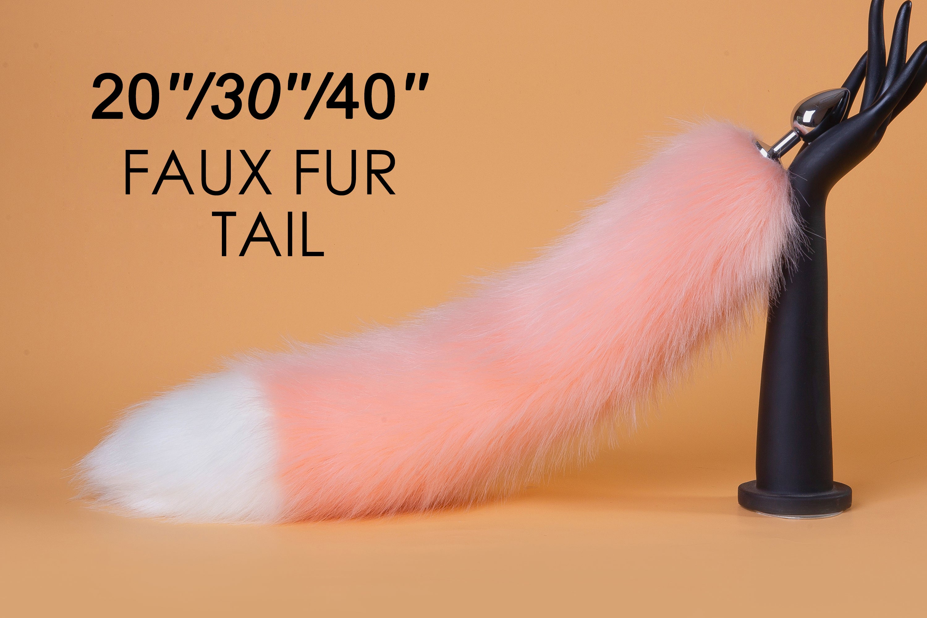 pink fox tail buttplug and fox ear wolf ear kitten play ear and tail plug petplay tail butt plug anal plug fox set bdsm neko cosplay