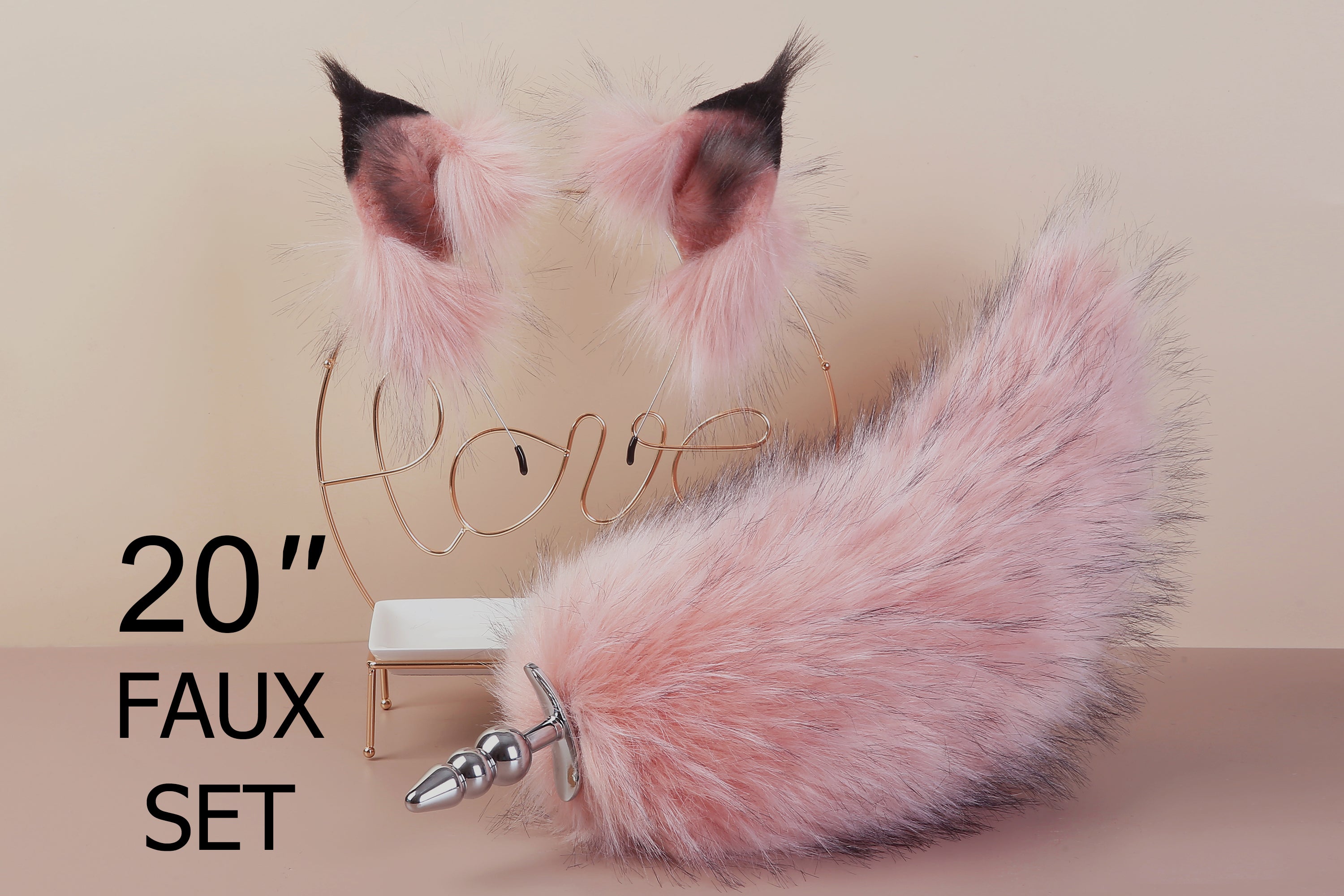 pink fox tail plug and ear set wolf tail buttplug and ear fox tail but Aliriga pink fox tail plug and ear set wolf tail buttplug and ear fox tail but Aliriga