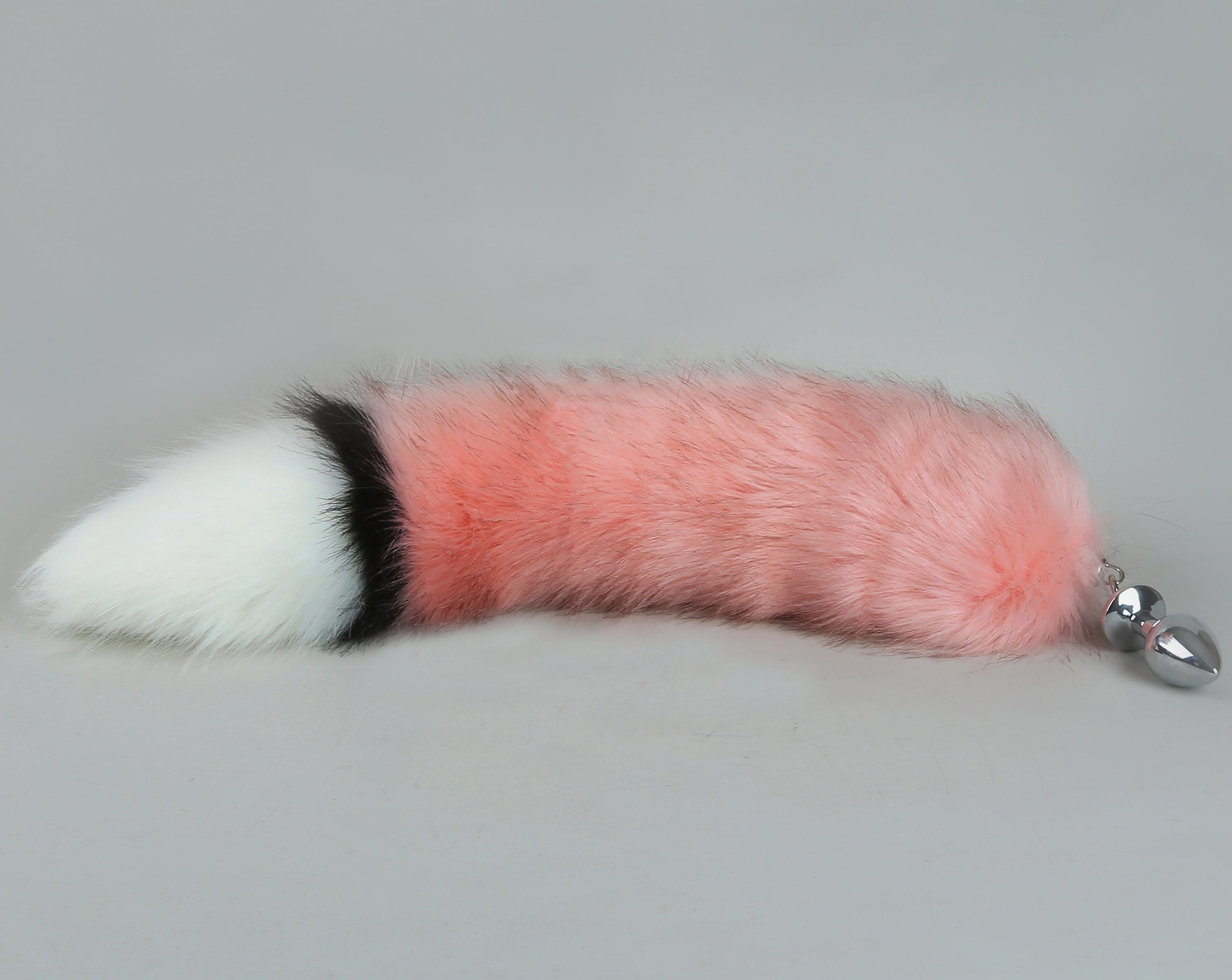 pink white fox tail plug and ear set fox ear wolf tail butt plug tail buttplug petplay sextoy detach anal plug tail kittenplay ear