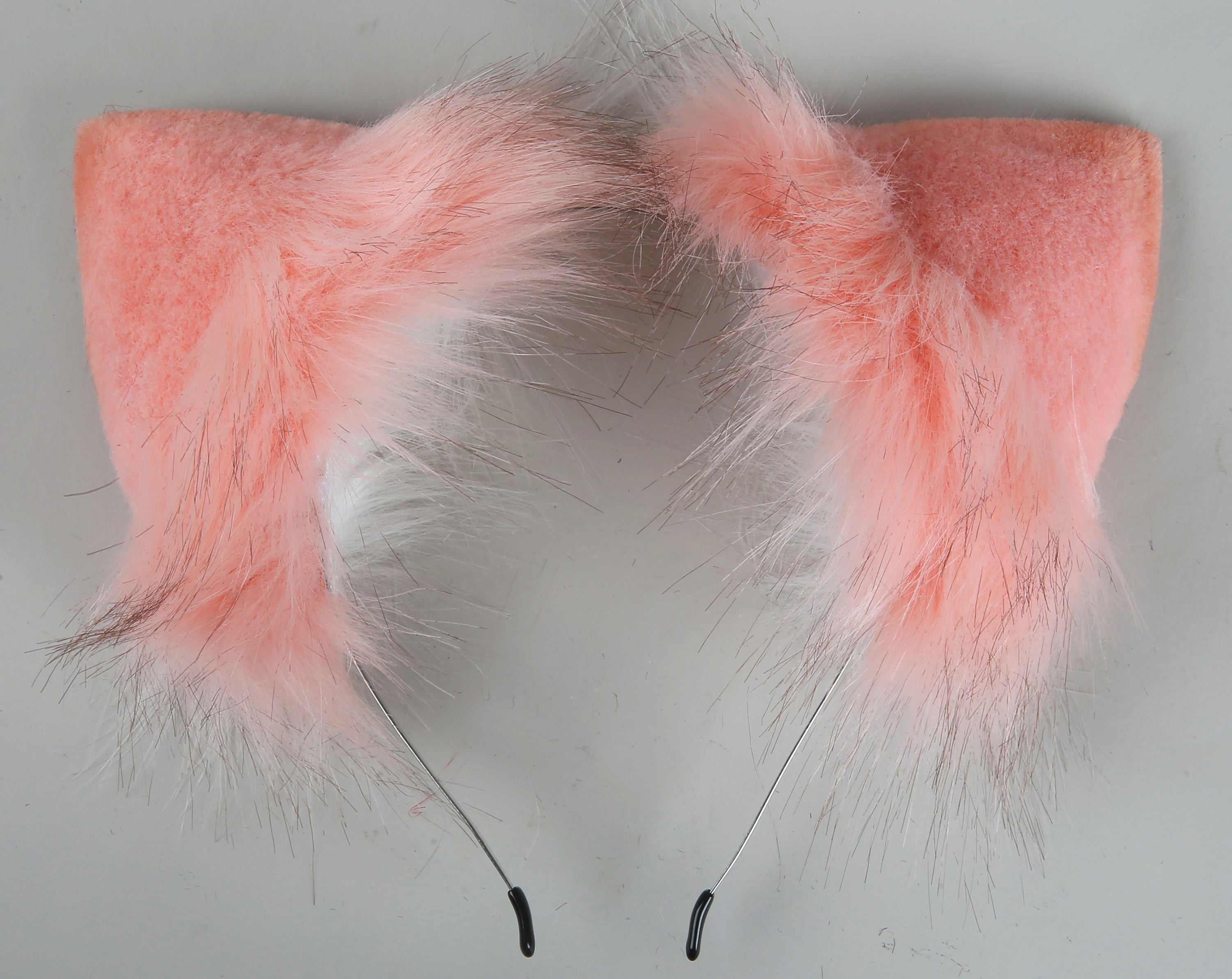 pink white fox tail plug and ear set fox ear wolf tail butt plug tail buttplug petplay sextoy detach anal plug tail kittenplay ear