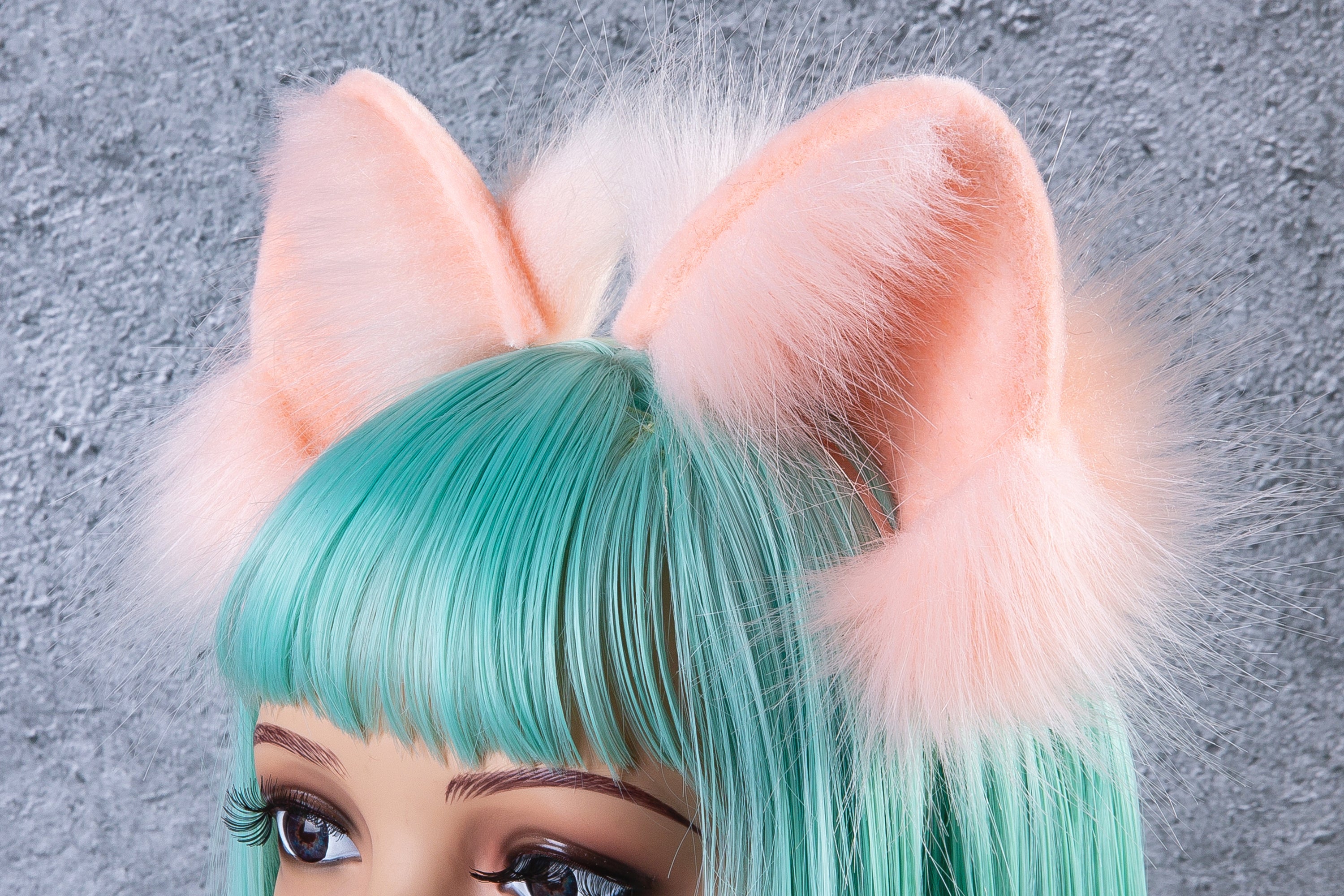 pink wolf ear fox ear kitten ear neko ear anime cosplay ear cat ear headband petplay ear kittenplay ear neko cosplay animal ear kitten play