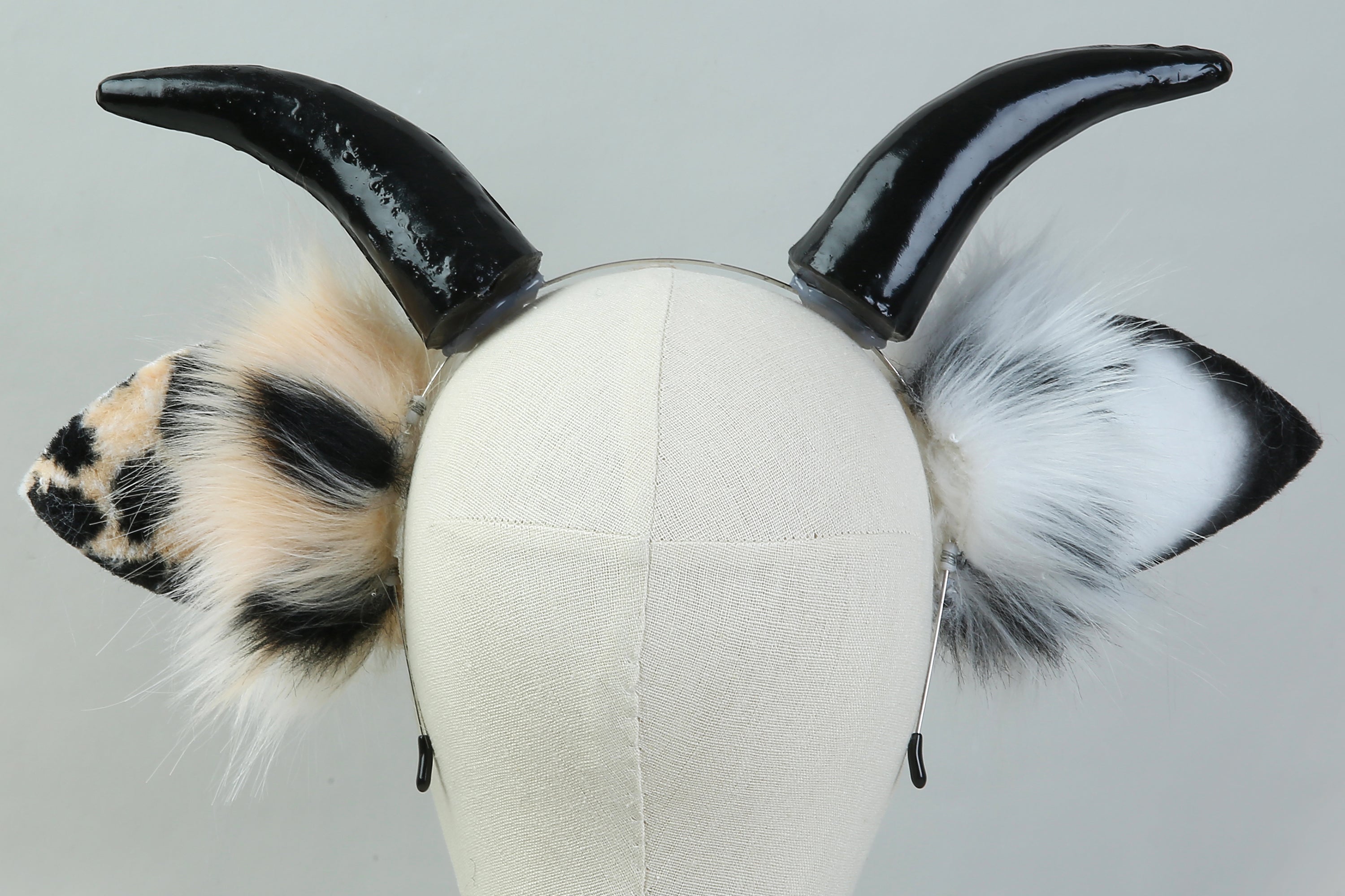 realistic faux fur cow tail plug and ear set cow ear and tail set tail butt plug and ear tail buttplug anal plug tail cosplay petplay