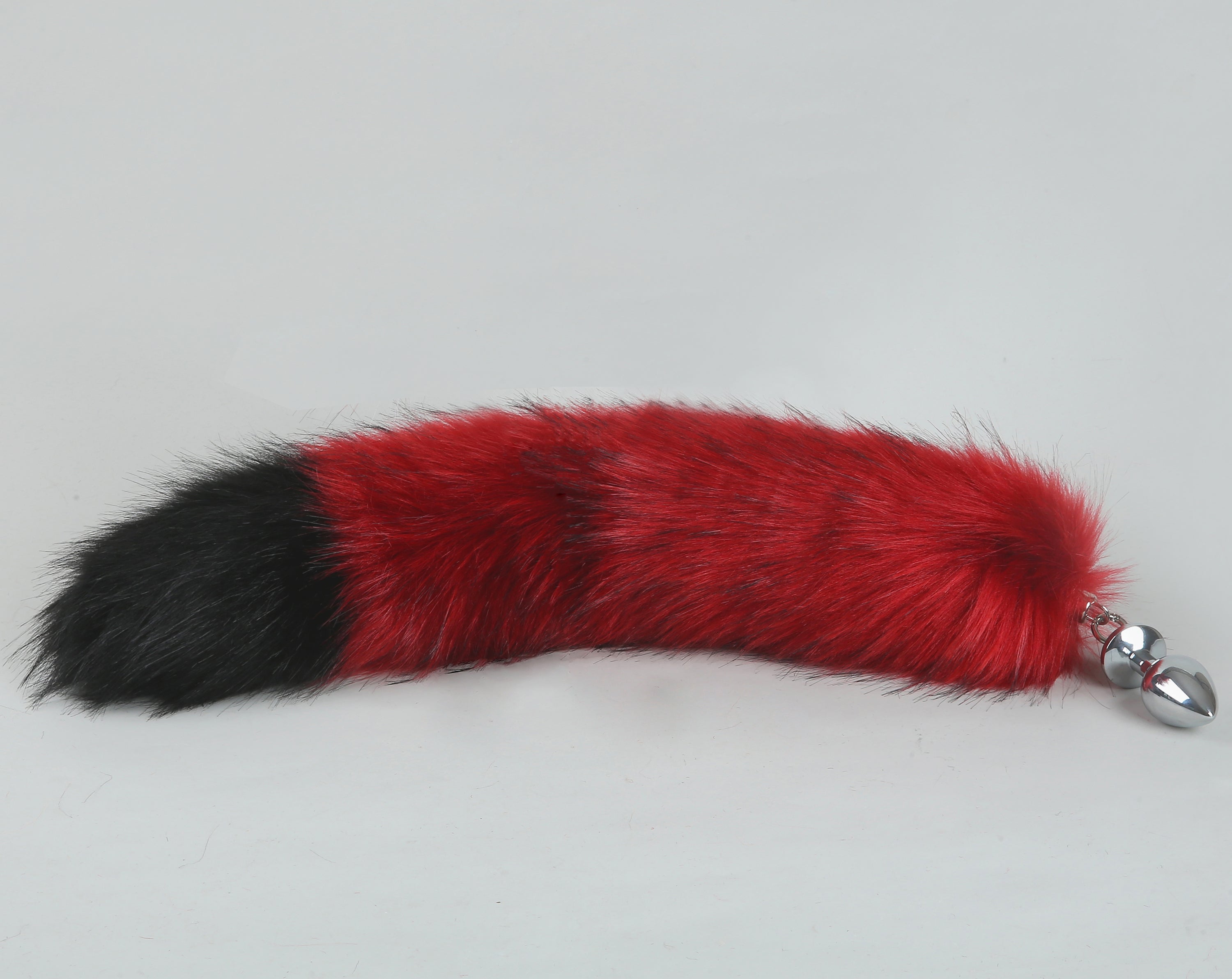 red black fox tail plug and ear kittenplay ear faux wolf tail buttplug and ear neko kitten cosplay petplay fox tail buttplug bdsm