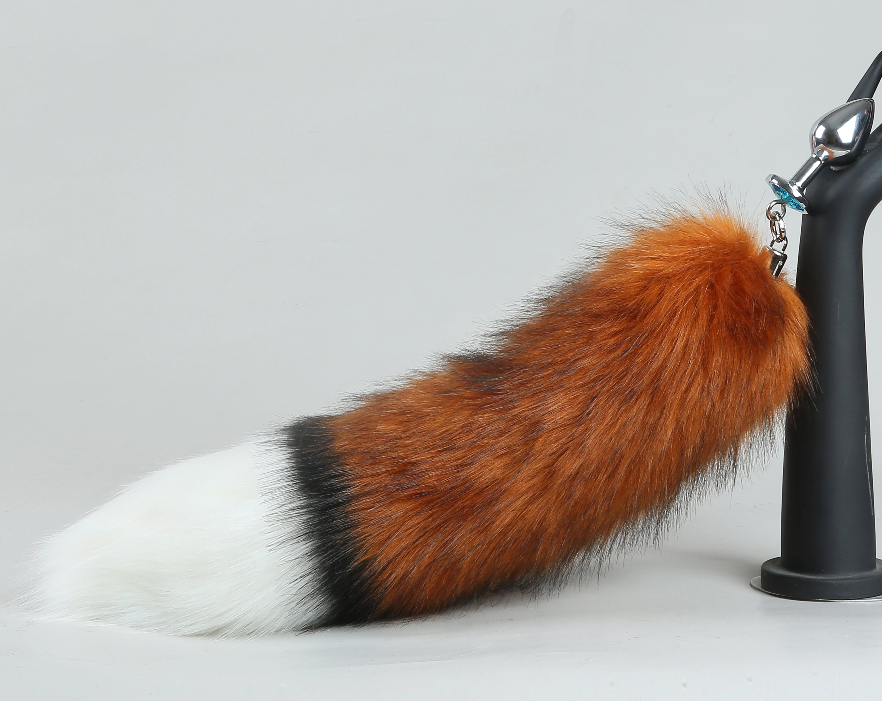 red fox tail plug and ear set fox ear fluffy wolf tail butt plug tail buttplug wolf ear petplay sextoy anal plug tail cat tail plug