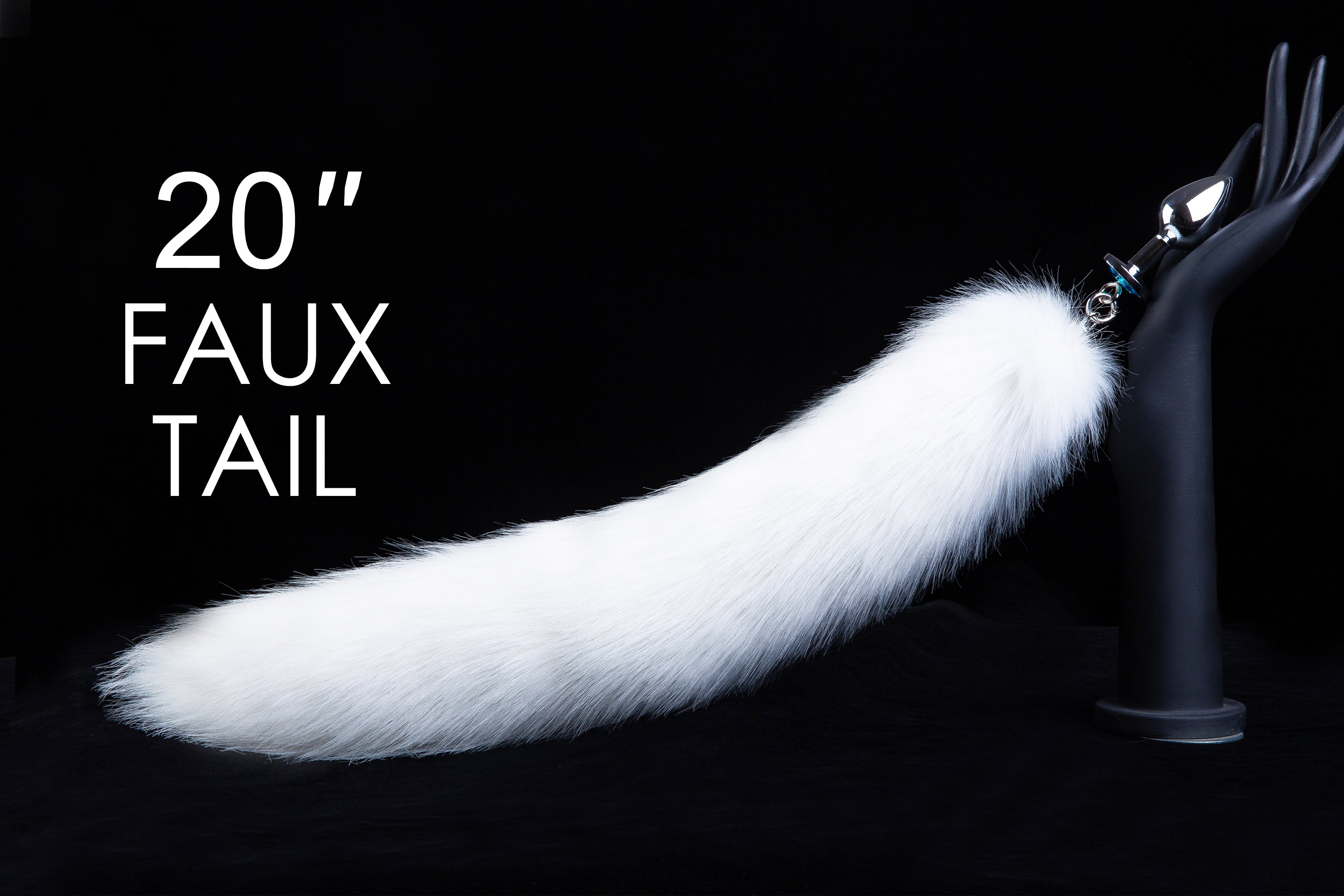 white fox tail plug faux fur tail butt plug tail buttplug bdsm anal plug sex toy petplay kitten tail plug anime cosplay ass plug ddlg