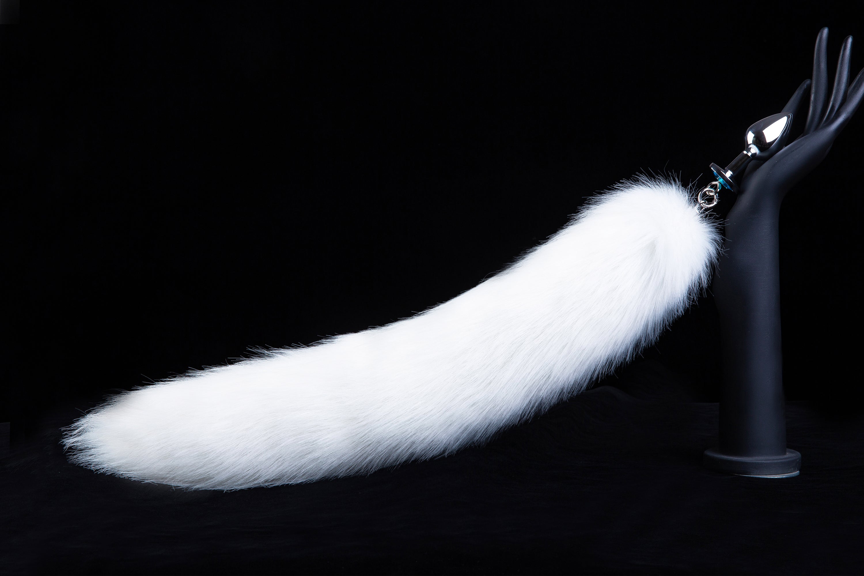 white fox tail plug faux fur tail butt plug tail buttplug bdsm anal plug sex toy petplay kitten tail plug anime cosplay ass plug ddlg